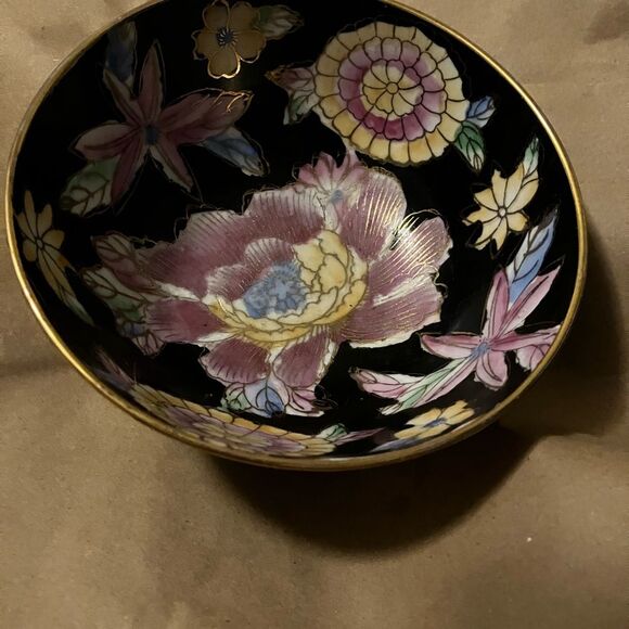 Vintage Da Qing Qianlong Nhi Chinese Polychrome Fruit bowl Hand painted - Picture 10 of 16